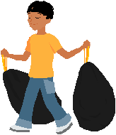 Clean up trash clipart