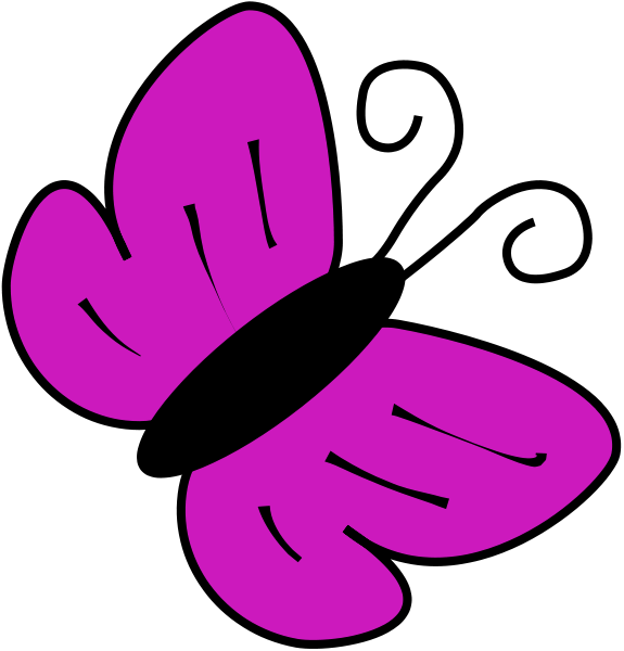 Clipart butterfly purple