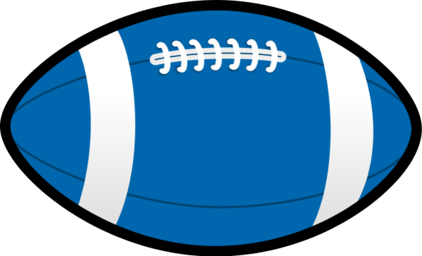 Blue Football Clipart