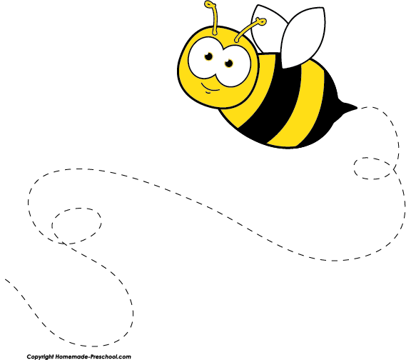 Honey bee flying clipart