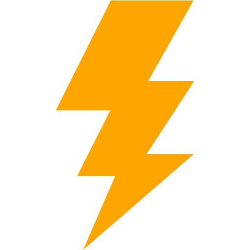 Orange lightning bolt icon - Free orange lightning bolt icons