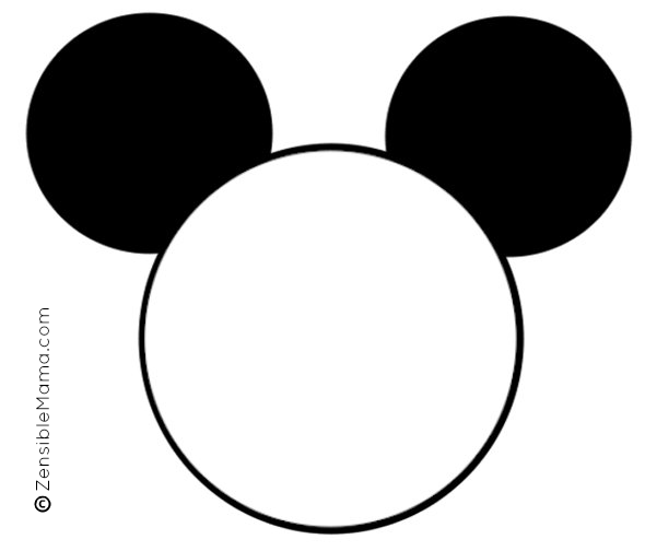 Mickey Mouse Head Template For Invitations ...