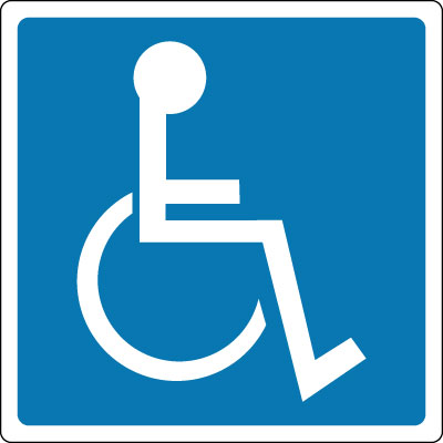 Parking and Traffic Control Sign - Handicapped Symbol 12" x 12 ...