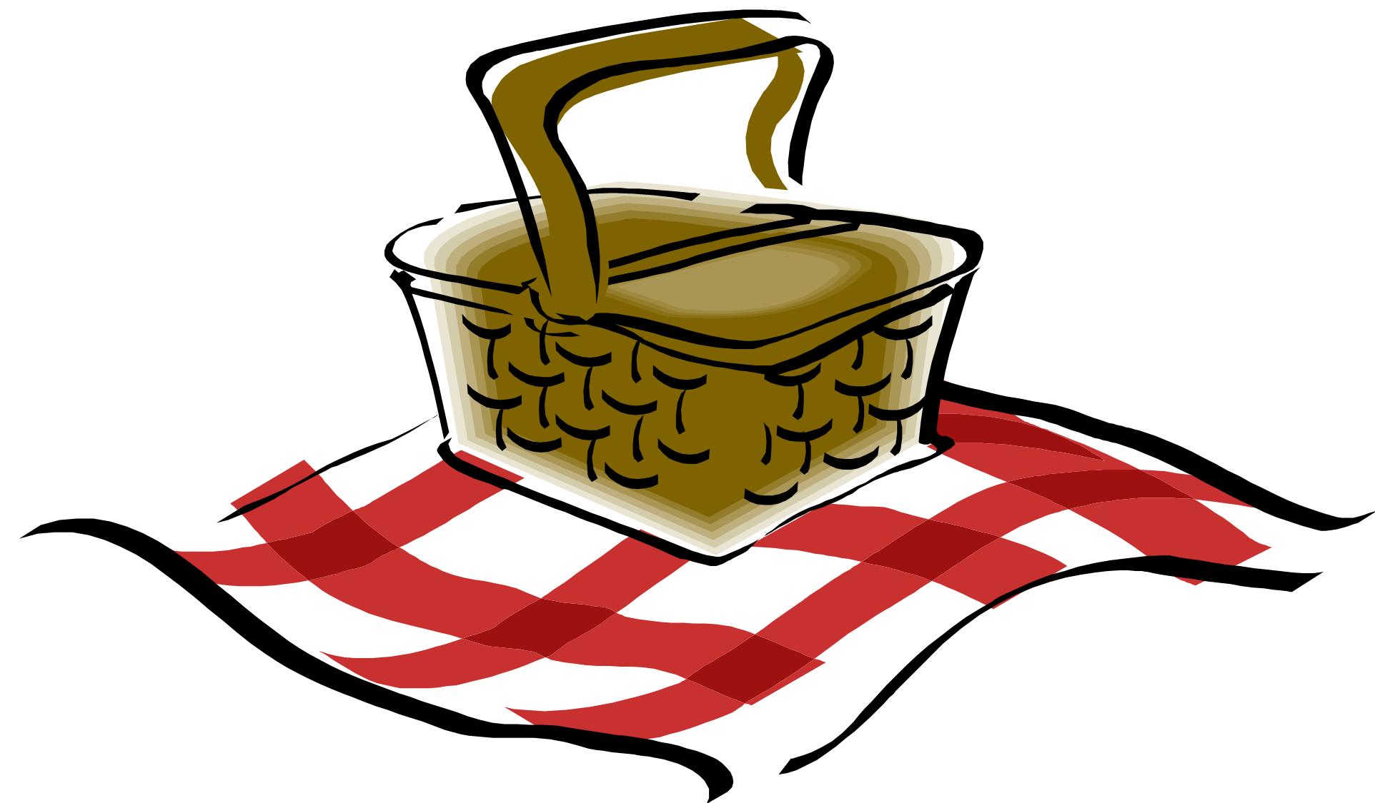 Family picnic table clipart