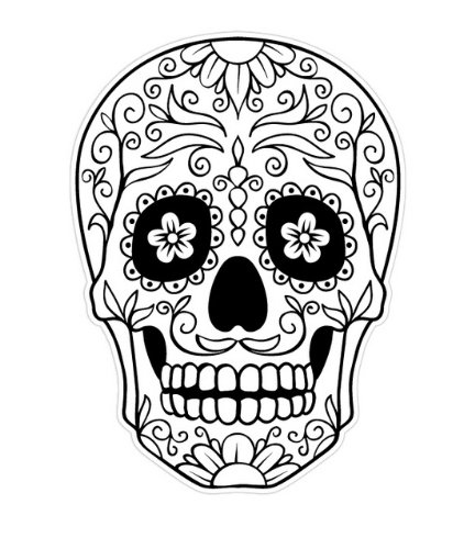 Sugar Skull Coloring Pages - Printable Free Coloring Pages