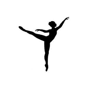 Free ballerina silhouette clipart