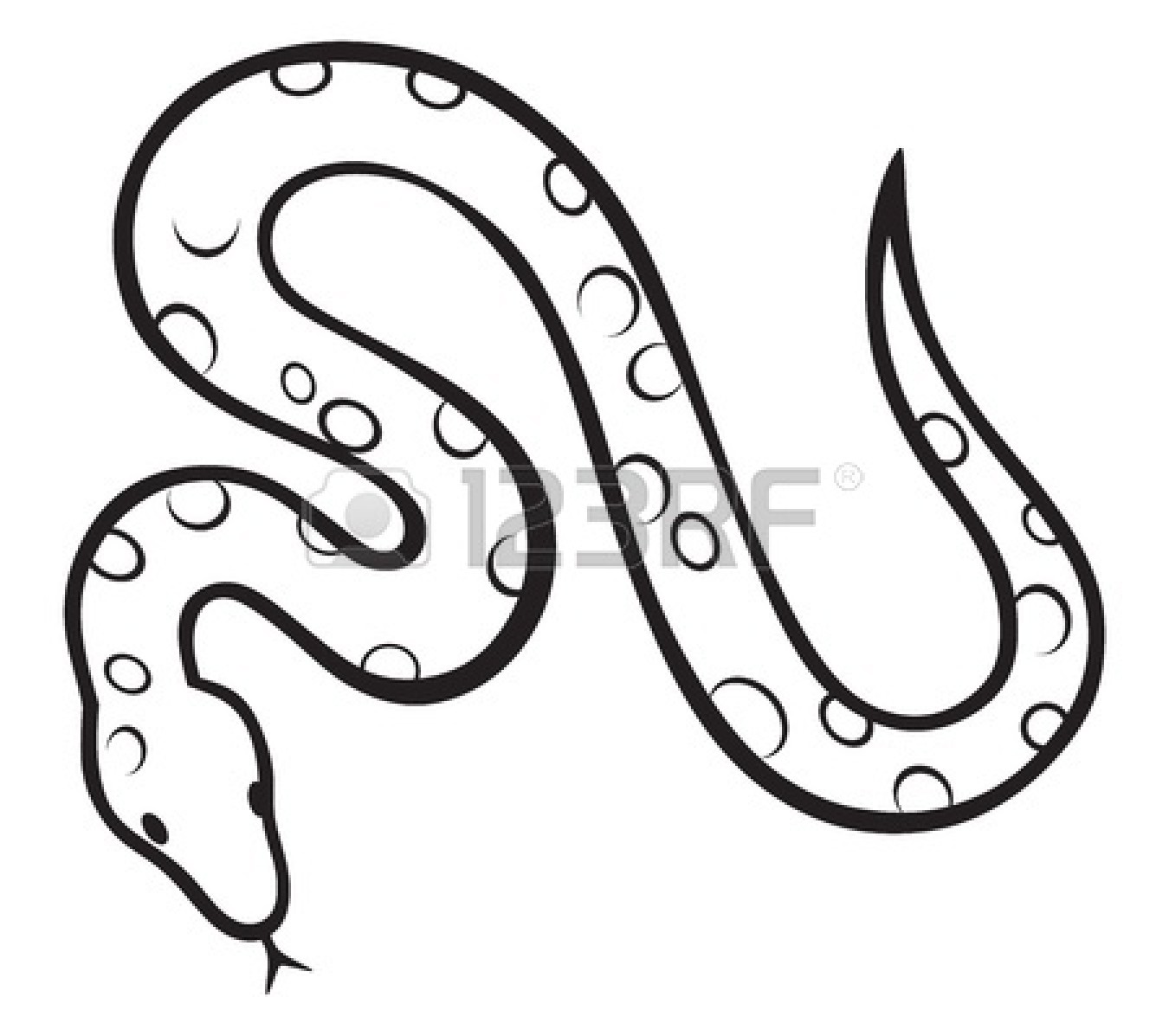 Line Drawing Snake : Snake line drawing clipart best