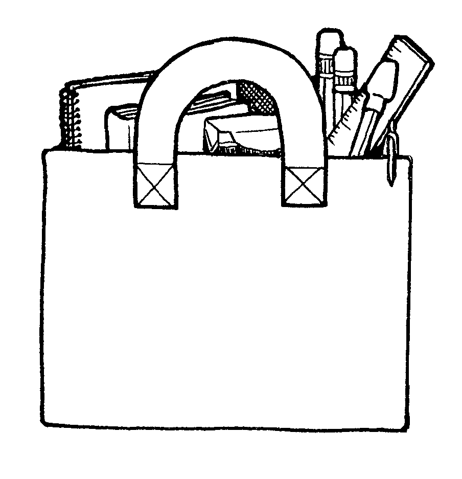 Bookbag Clipart Black And White - Free Clipart Images