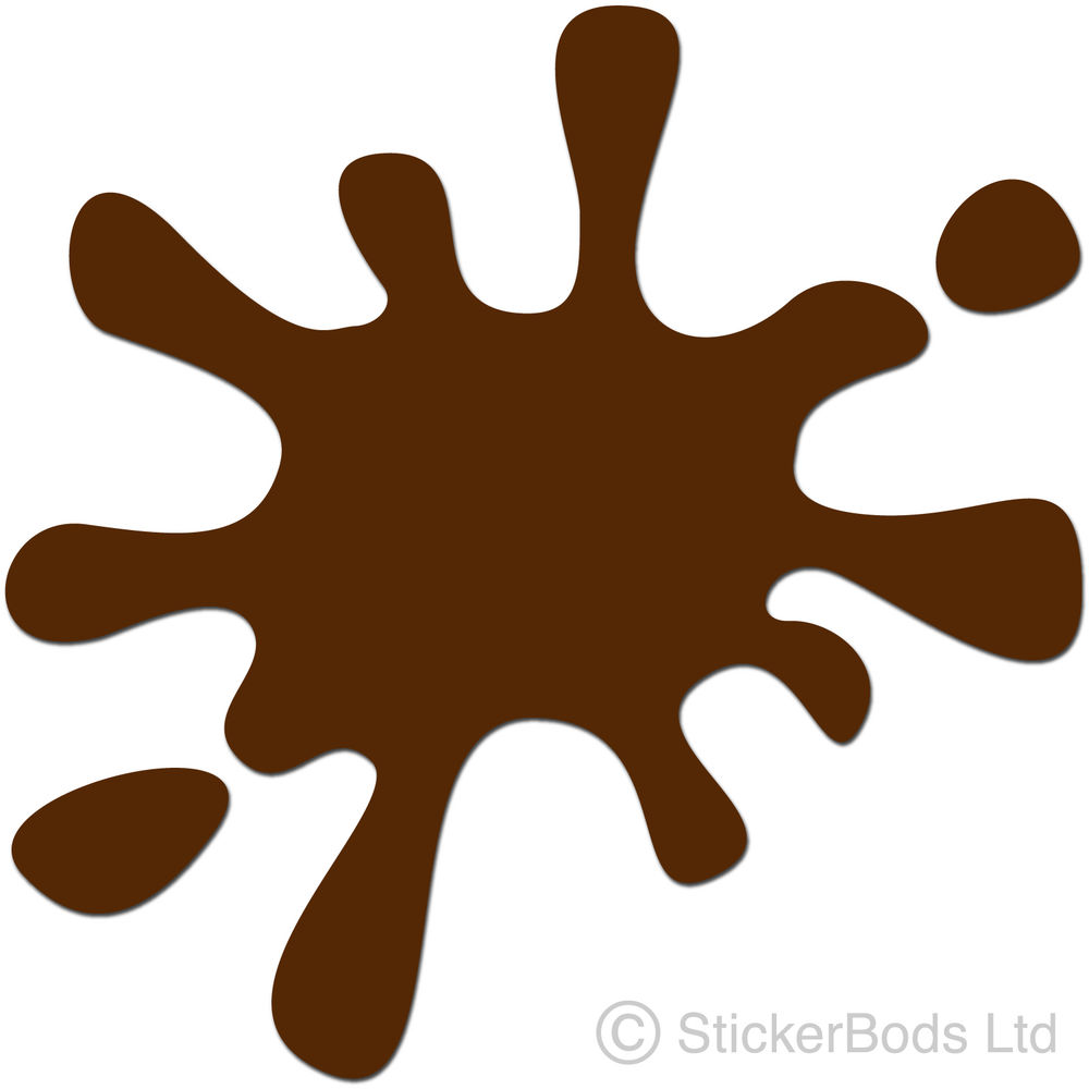 36 BROWN PAINT SPLAT car wall bedroom stickers T1 | eBay