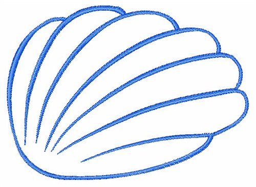 Outlines(Satin Stitch) Embroidery Design: Seashell Outline from ...