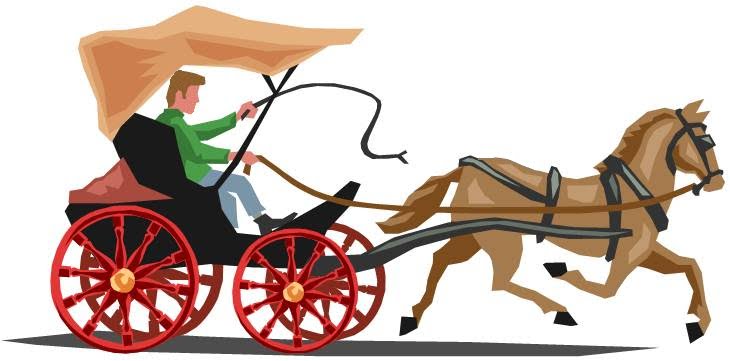 Horse and carriage clip art