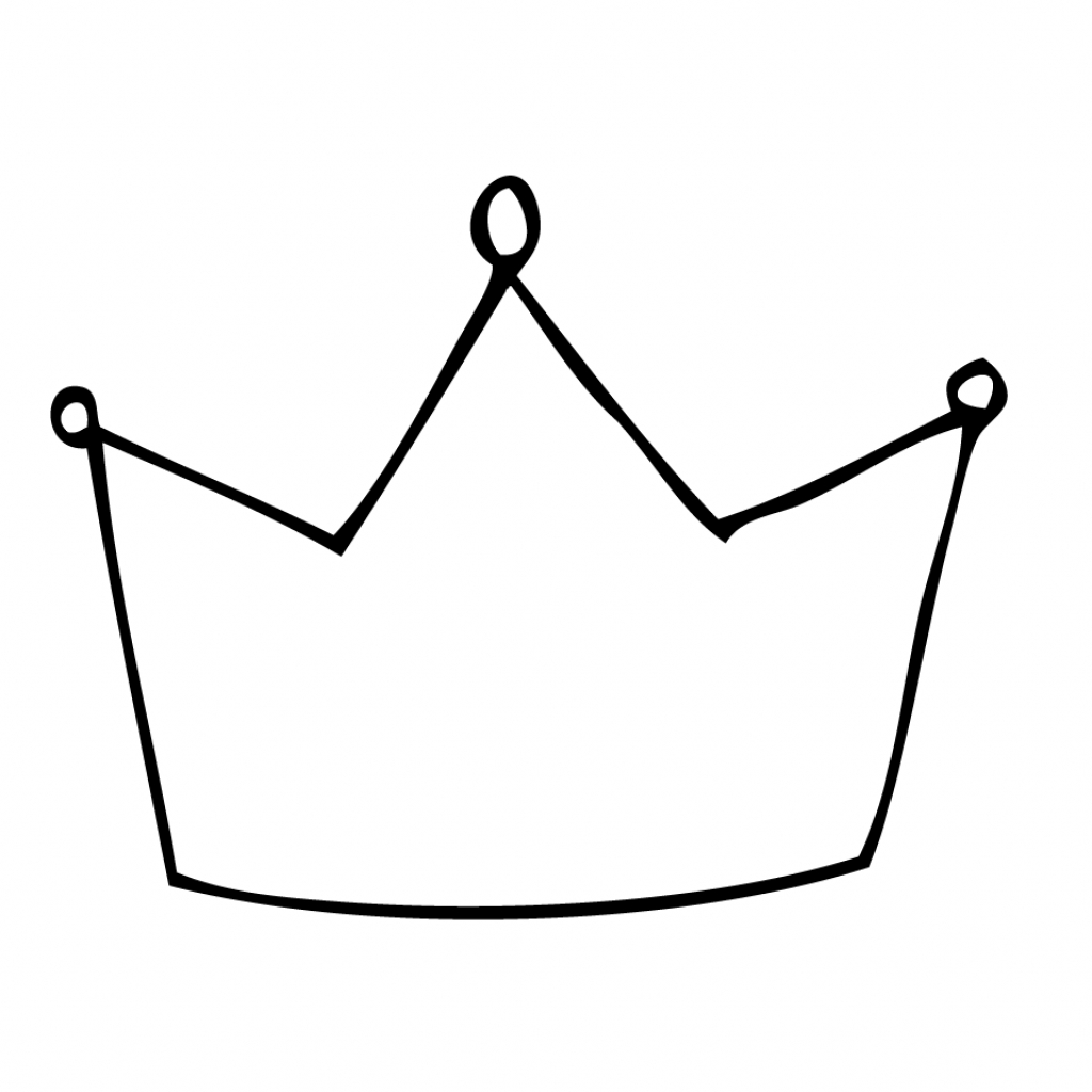 Unique Crown Sketch Drawing for Kids