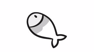 Fish bone cartoon illustration hand drawn animation transparent ...