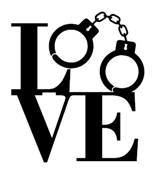 Handcuff Love Decall/I Love Handcuffs/Love by LundtLetteringDesign