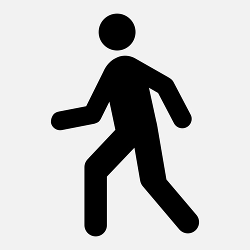 Walking person clipart