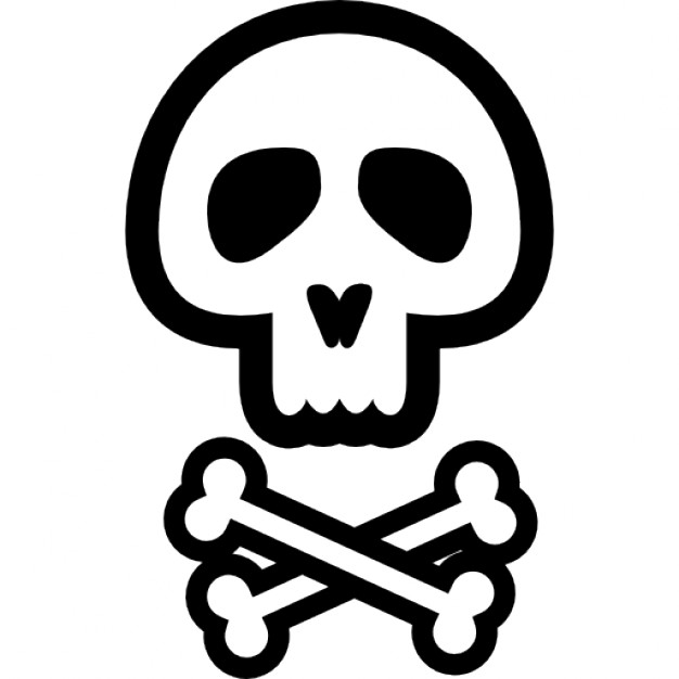 Skull and bones outline Icons | Free Download