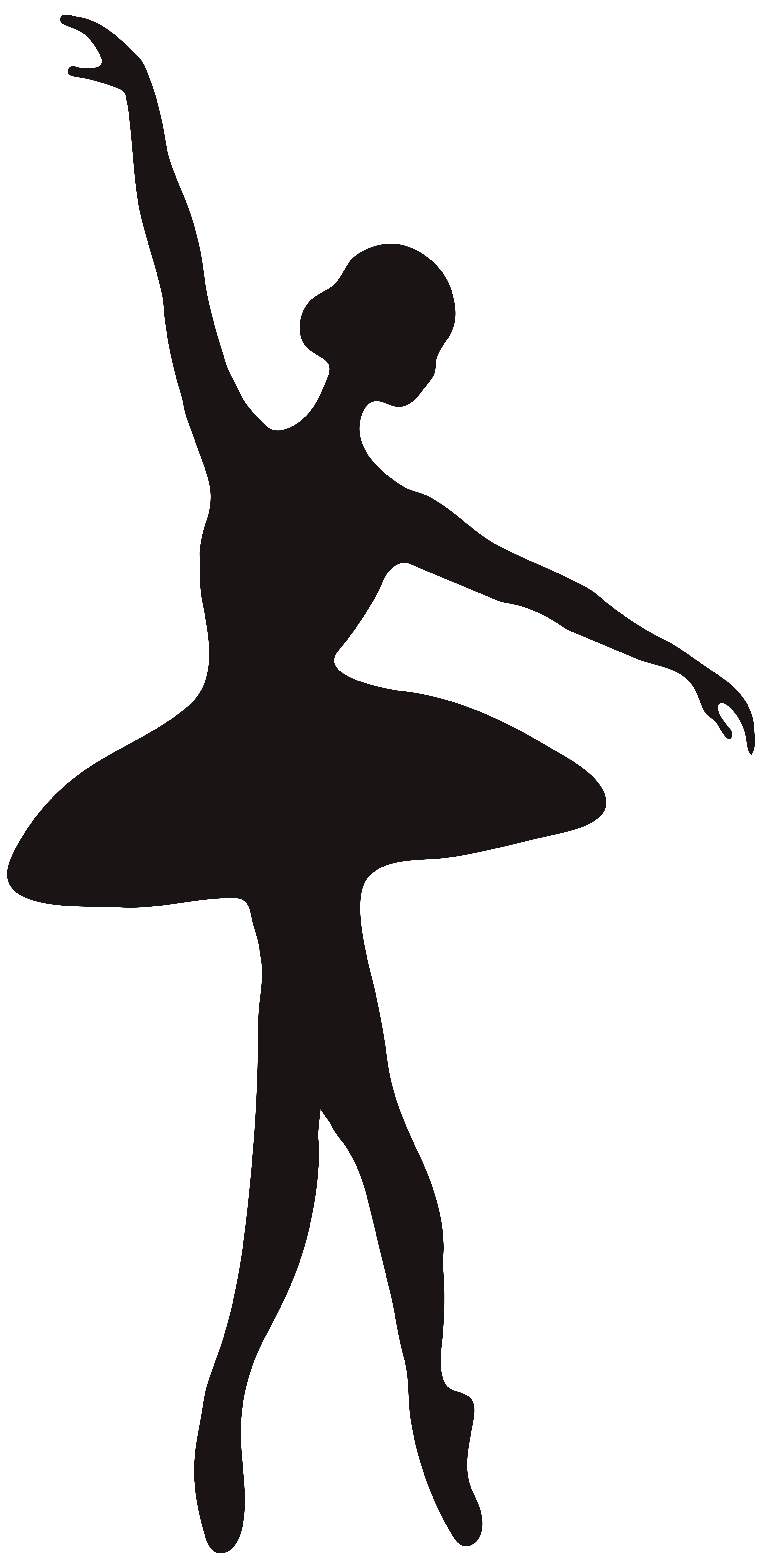 Ballerina Silhouette PNG Clip Art Image