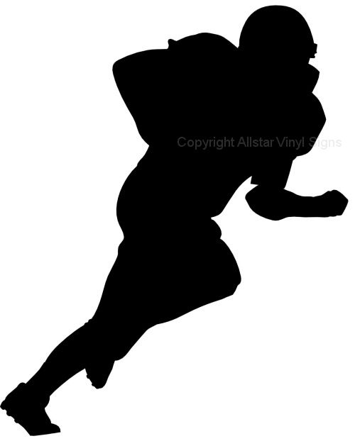 Football player silhouette clipart