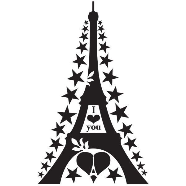 Big black Eiffel Tower decal - ClipArt Best - ClipArt Best