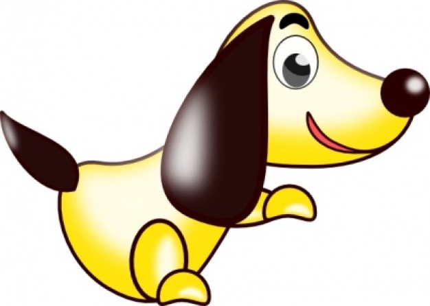 dog side in yellow and black | Download free Vector
