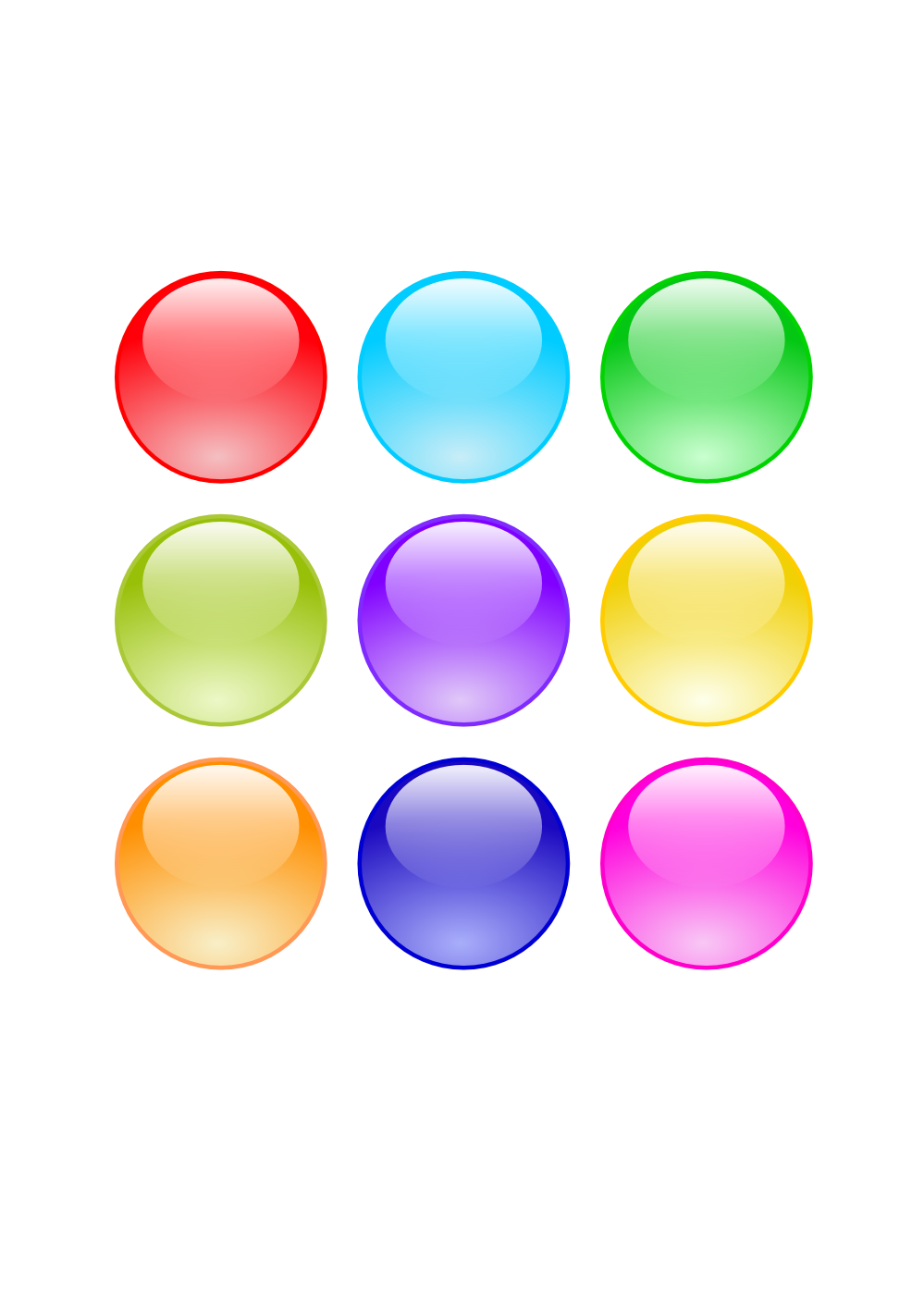Clip Art: Glossy Circle Buttons Glossy Circle ...
