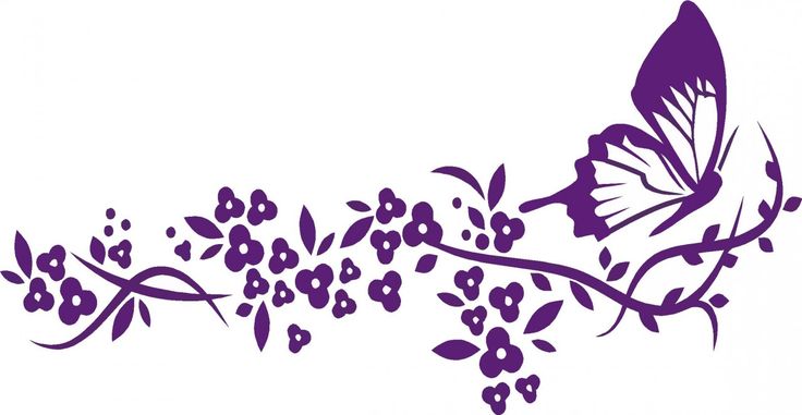 clipart flowers and butterflies border - photo #18