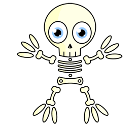 Cartoon Skeleton Step by Step Drawing Lesson