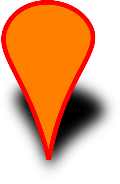Orange Map Marker clip art - vector clip art online, royalty free ...
