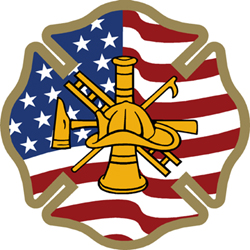United States Flag Firefighter Logo Decal, Firefighter Decals ...
