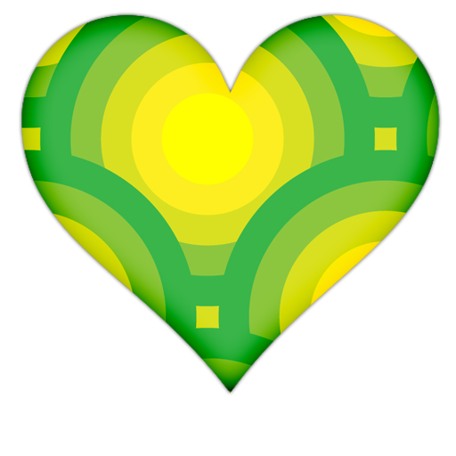 Heart With Green Circles Icon, PNG ClipArt Image
