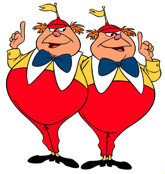 Tweedledee and Tweedledum Clipart from Disney's Alice in ...