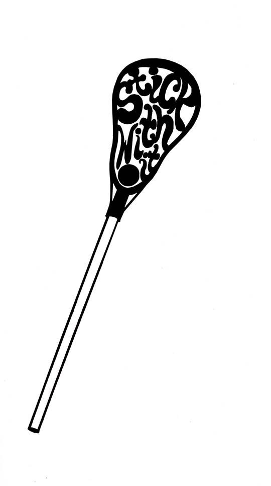 Pin Lacrosse Stick Drawing