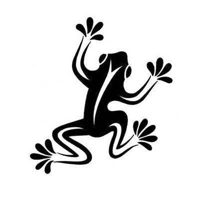 Cool Simple Tribal Frog Tattoo Design | Tattoobite.