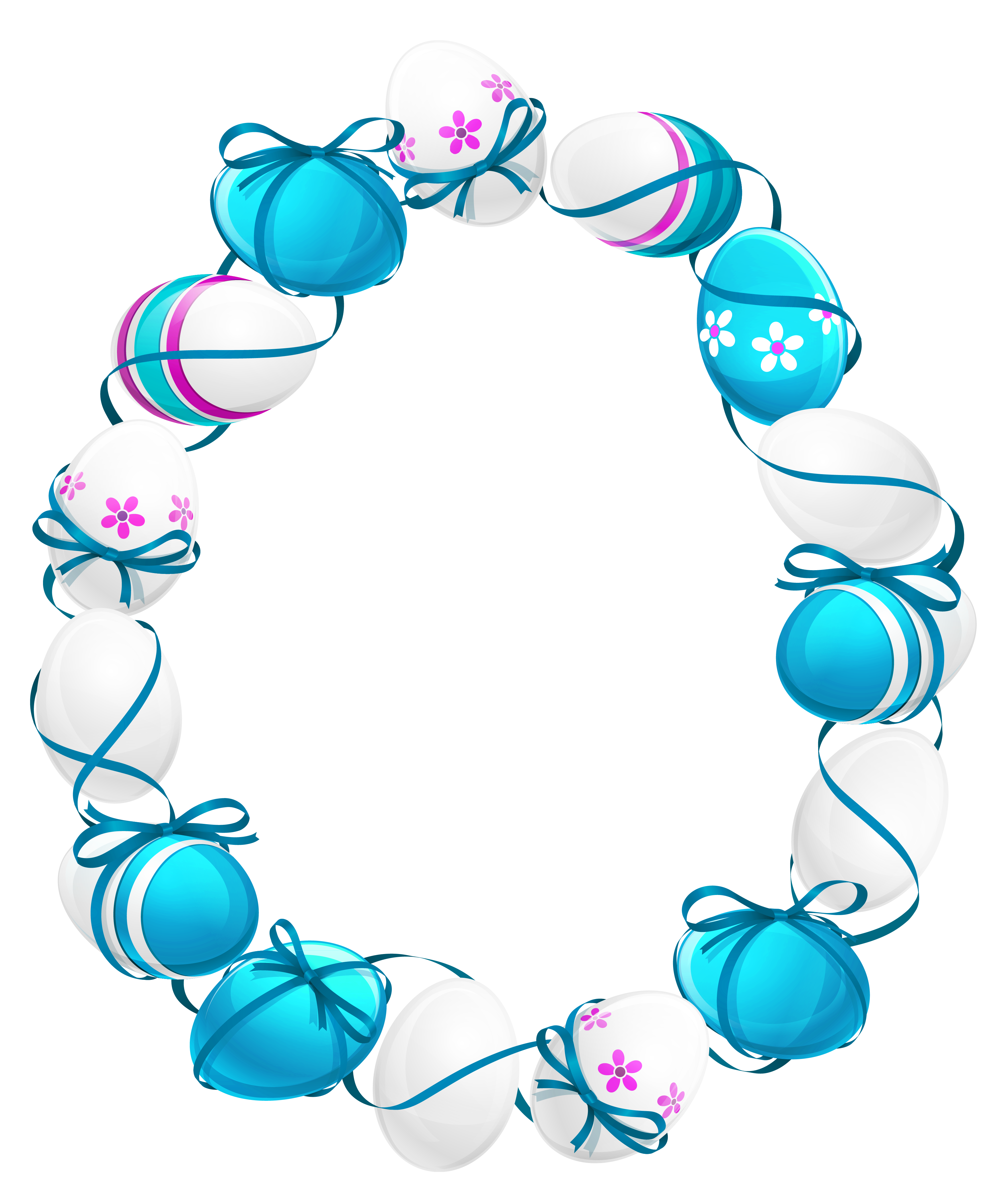 Easter Egg Oval Frame PNG Clipart Picture
