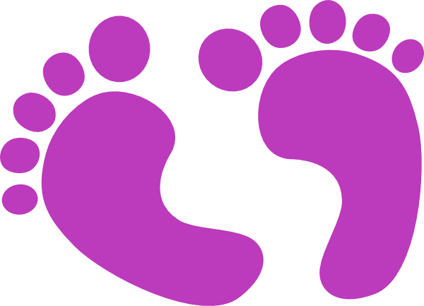 Purple Baby Feet Clip Art - vector clip art online ...