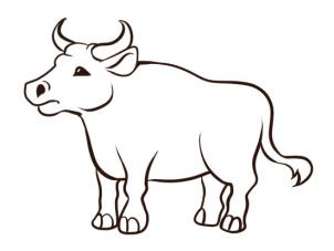 How to Draw an Ox, Step by Step, Farm animals, Animals, FREE ...