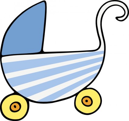 Baby Stroller clip art Free vector in Open office drawing svg ...