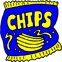 Packet of chips clipart