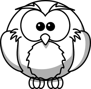 Black and white cartoon characters clipart