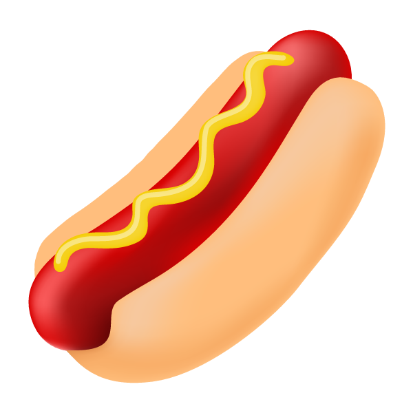 Hot dog cartoon clipart