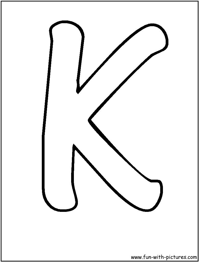 Clipart letter k outline