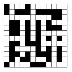 Blank crossword puzzle stock photo