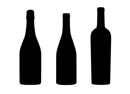 Clipart silhouette with bottles