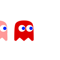 red pac man ghost red pac man ghost