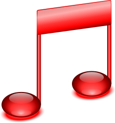 Red Music Notes Clip Art - Free Clipart Images