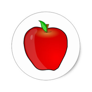 Red Apple Fruit Stickers | Zazzle