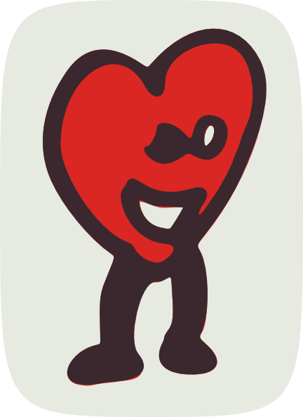 Happy Heart Character Clip Art - vector clip art ...