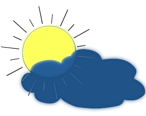 455 views Sun Behind Cloud With Rain Clipart