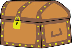 Closed treasure chest clipart