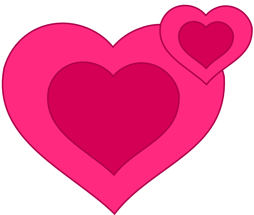 Pixabella two Pink Hearts together Flower Valentine Xochi.info ...